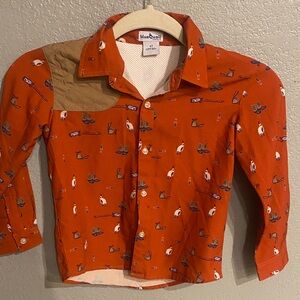 Boys blue quail button down 4T